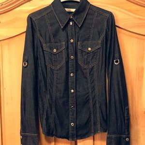 Karen Millen Dark Denim Top